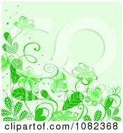 Poster, Art Print Of Floral Background With Green Flowers