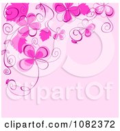 Poster, Art Print Of Floral Background With Pink Flowers