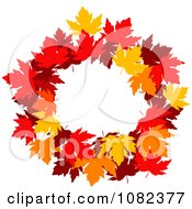 Poster, Art Print Of Autumn Maple Leaf Wreath