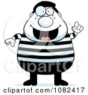 Clipart Chubby Mime With An Idea Royalty Free Vector Illustration by Cory Thoman