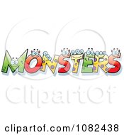 Clipart Colorful Monster Letters Royalty Free Vector Illustration