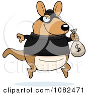 Poster, Art Print Of Kangaroo Robbing A Bank
