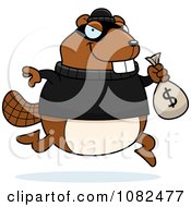 Poster, Art Print Of Beaver Robbing A Bank