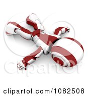 Clipart 3d Red Ao Maru Robot Passed Out Royalty Free CGI Illustration