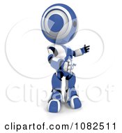 Poster, Art Print Of 3d Blue Ao-Maru Robot Presenting 1