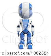 Poster, Art Print Of 3d Blue Ao-Maru Robot Standing Tall