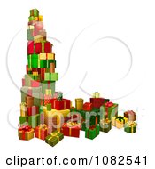Poster, Art Print Of 3d Stacked Holiday Gifts