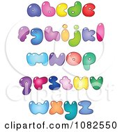 Colorful Fat Lowercase Bubble Letter