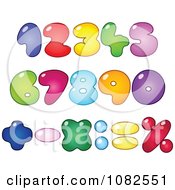 Poster, Art Print Of Colorful Fat Bubble Numbers
