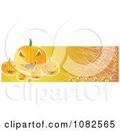 Poster, Art Print Of Scratched Orange Halloween Jackolantern Banner