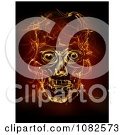 Poster, Art Print Of Fiery Human Skull