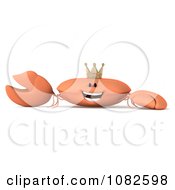 Clipart 3d King Crab Presenting Royalty Free CGI Illustration by Julos