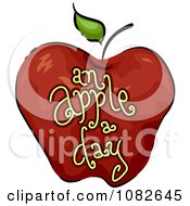 Poster, Art Print Of An Apple A Day Nutrition Blog Icon