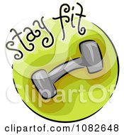 Clipart Stay Fit Dumbbell Fitness Blog Icon Royalty Free Vector Illustration