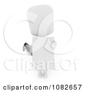 Clipart 3d Ivory Man Holding A Prescription Royalty Free CGI Illustration
