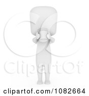 Clipart 3d Ivory Man Drinking Milk Royalty Free CGI Illustration