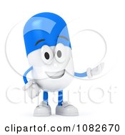 Poster, Art Print Of 3d Pill Character Presenting