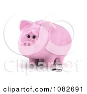Poster, Art Print Of 3d Sad Skinny Piggy Bank