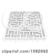 Clipart 3d White Maze Royalty Free CGI Illustration by BNP Design Studio