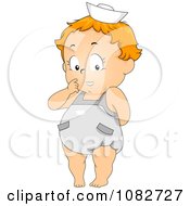 Clipart Baby Girl In A Nurse Costume Royalty Free Vector Illustration