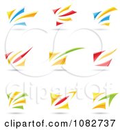 Clipart Abstract Swoosh Logos Royalty Free Vector Illustration
