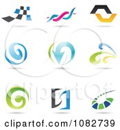 Abstract Spiral And Wave Logos