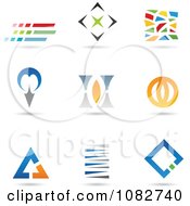 Clipart Abstract Shape Logos Royalty Free Vector Illustration by cidepix