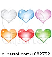Poster, Art Print Of Colorful Snow Globe Hearts