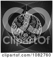 Clipart Grayscale Commerce Christmas Bauble Background Royalty Free Vector Illustration