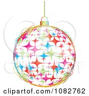 Clipart Colorful Sparkle Patterned Christmas Bauble Royalty Free Vector Illustration