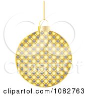 Clipart Golden Patterned Christmas Bauble Royalty Free Vector Illustration