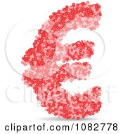 Clipart Red Euro Symbol Made Of Dots Royalty Free Vector Illustration