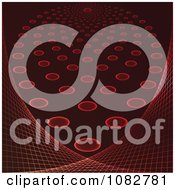 Clipart Red Background With Mesh And Bubbles Royalty Free Vector Illustration