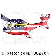 Poster, Art Print Of Happy American Flag Plane