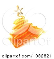 Poster, Art Print Of 3d Orange Scribble Glass Christmas Tree