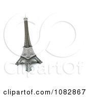 Poster, Art Print Of 3d Eiffel Tower Statue With Copyspace To The Right