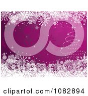 Poster, Art Print Of Purple Christmas Tree Background With Snowflakes