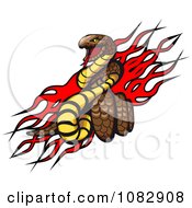 Dangerous Snake Over Red Flames