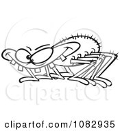 Clipart Outlined Toothy Spider Royalty Free Vector Illustration