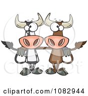 Poster, Art Print Of Bull Cow Buddies