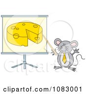 Poster, Art Print Of Gray Mouse Giving A Presentation On Cheese
