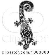 Poster, Art Print Of Black And White Paisley Lizard