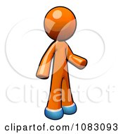 Clipart 3d Orange Man Doctor Wearing Shoe Covers Royalty Free CGI Illustration