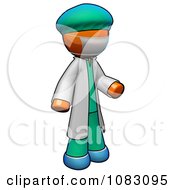 Clipart 3d Orange Man Surgeon Doctor Royalty Free CGI Illustration