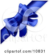 Gift Present Wrapped With A Ribbon Tied Into A Bow