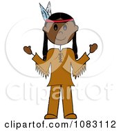 Poster, Art Print Of Thanksgiving Stick Native American Man
