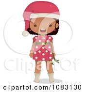 Poster, Art Print Of Cute Black Christmas Girl