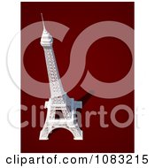 Poster, Art Print Of 3d White Eiffel Tower On Red
