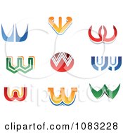 Clipart Letter W Logos Royalty Free Vector Illustration