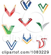 Clipart Letter V Logos Royalty Free Vector Illustration